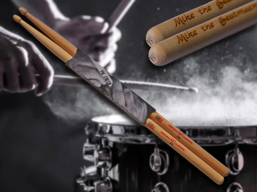 Engraved drumsticks