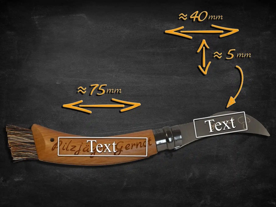 Pilzmesser mit Gravur