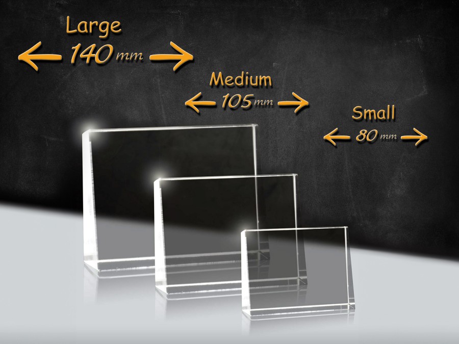 Glasbild mit Gravur