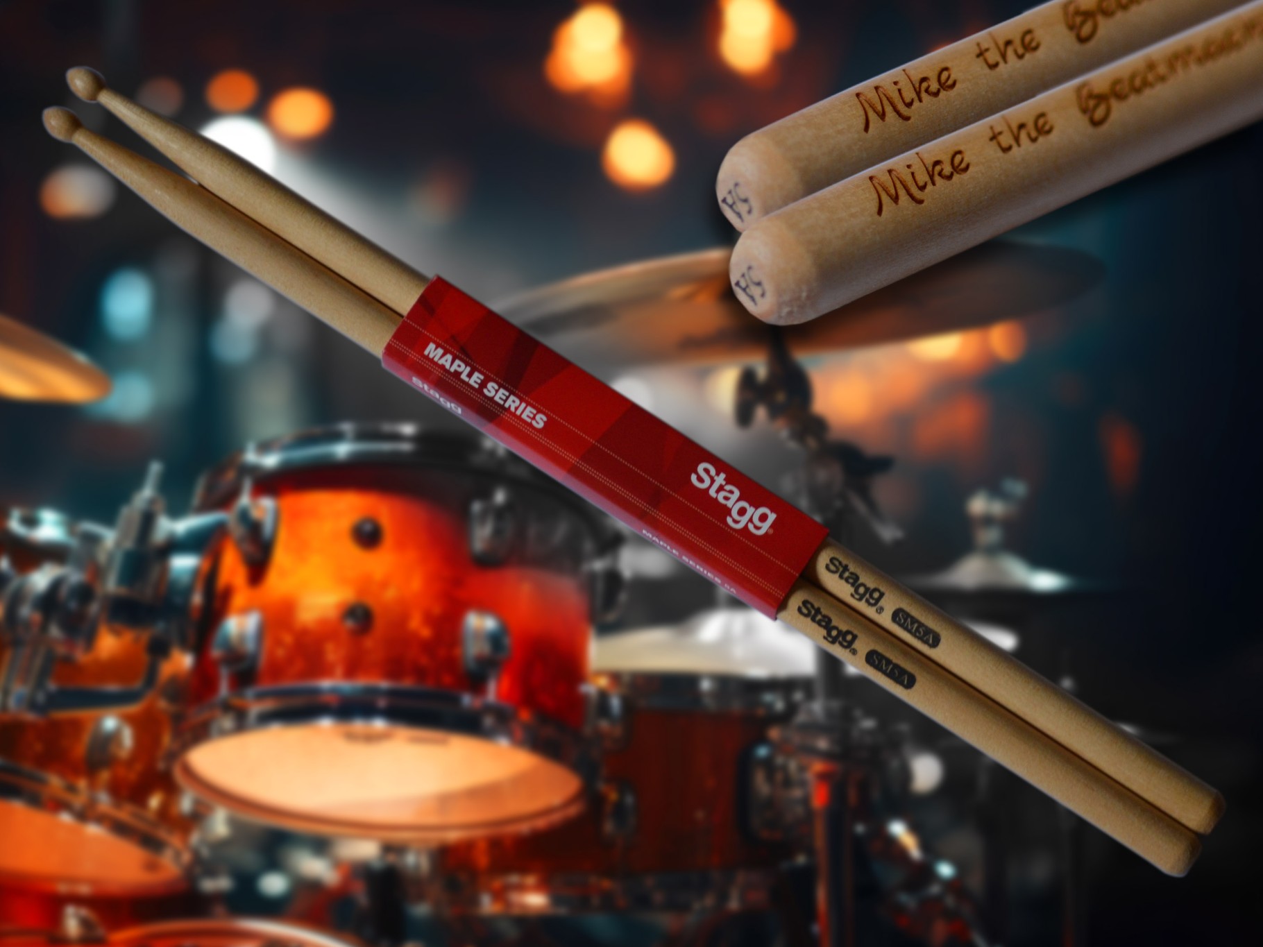 Gravierte Drumsticks